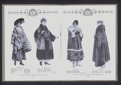 Espalhamento de duas páginas do The The Theater of Fur Fashion (foto a p/b) de American Photographer (after)