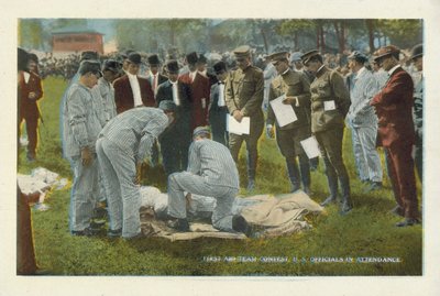 Exploração mineira americana: Concurso de equipas de primeiros socorros, presença de funcionários dos EUA (fotografia a cores) de American Photographer