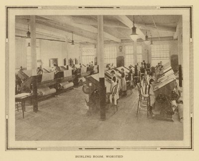 Amoskeag Manufacturing Company: Burling Room, Worsted (fotografia a preto e branco) de American Photographer