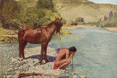 Guerreiro Apache, Rio Navaho, Arizona (foto colorida) de American Photographer