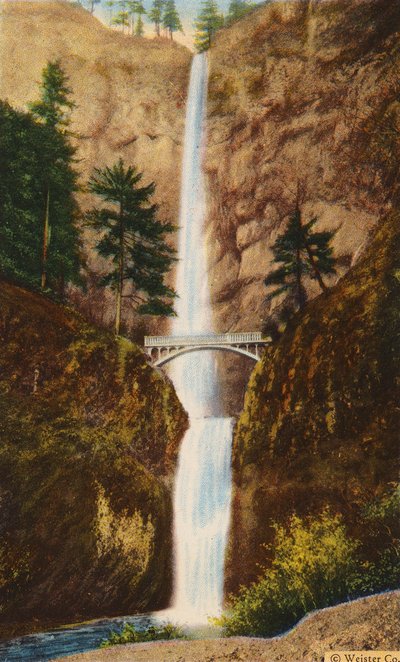 Ponte Benson em Multnomah Falls (fotografia a cores) de American Photographer