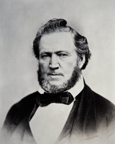 Brigham Young (1801-77) Segundo Presidente da Igreja Mórmon (foto a p/b) de American Photographer