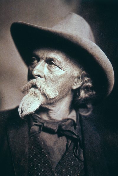 Buffalo Bill (1846-1917) nos seus últimos anos (foto a p/b) de American Photographer