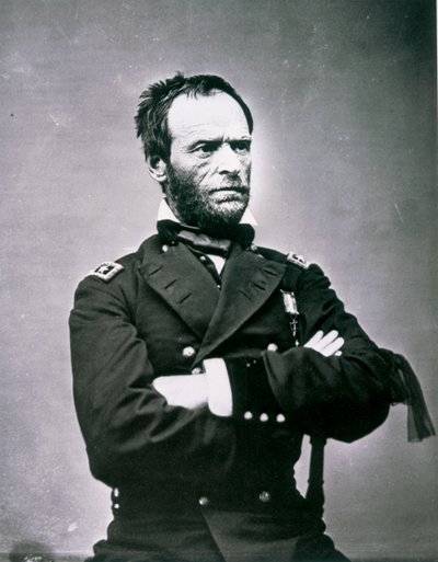 General William T. Sherman (1820-91) (foto a p/b) de American Photographer