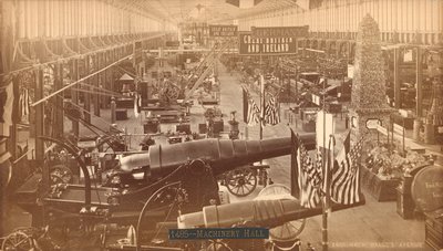 Krupps Guns, exposição alemã, Exposição Internacional do Centenário, Filadélfia, 1876 (impressão de albúmen de prata) de American Photographer