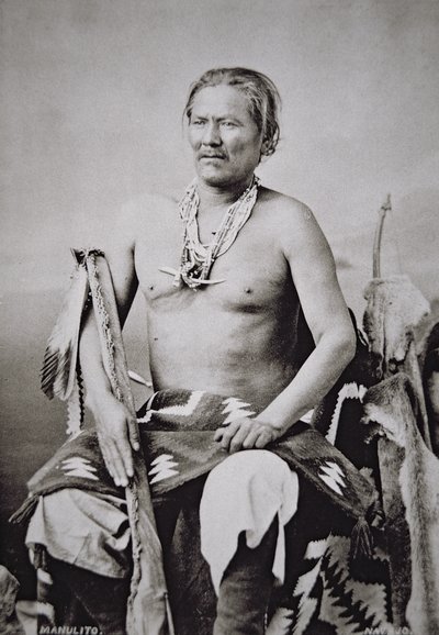 Manuelito (1818-93) chefe do chefe da Nação Navajo 1870-84 de American Photographer