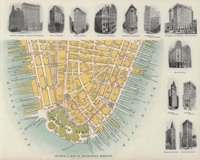 Mapa do bairro de Manhattan (fotografia a preto e branco) de American Photographer
