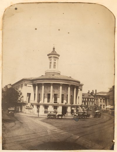 Edifício de troca de comerciantes, 3ª rua em noz, c.1859 de American Photographer