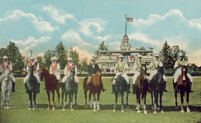 Miami, Florida, c 1925: Club House e Campo de Pólo (fotografia a cores) de American Photographer