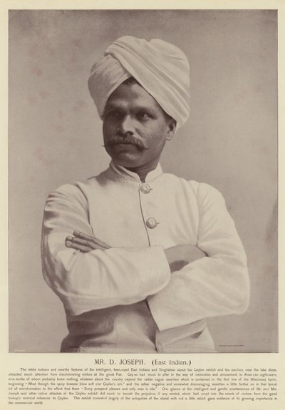 Mr D Joseph, indianos do leste de American Photographer
