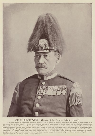 Sr. E Ruscheweyh, líder da banda de infantaria alemã de American Photographer