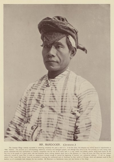 Sr. Mandooer, javanês de American Photographer