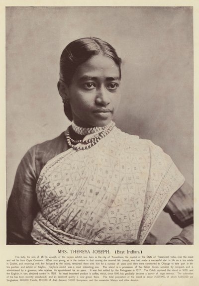Mrs Theresa Joseph, East Indian de American Photographer