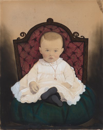 Retrato de um bebé, década de 1880 (foto) de American Photographer