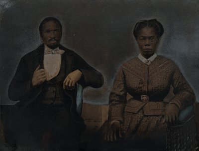 Retrato de um homem e de uma mulher, década de 1860 (foto) de American Photographer