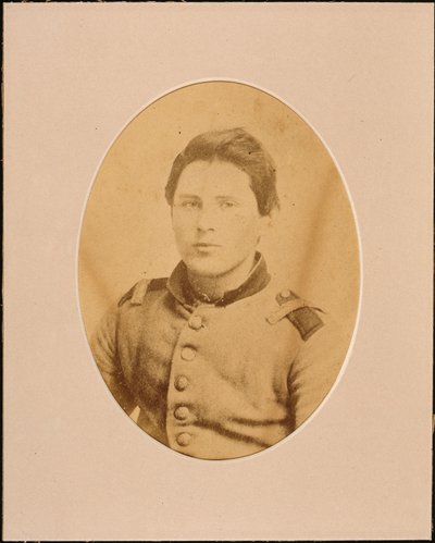Retrato de um soldado não identificado (fotografia a sépia) de American Photographer