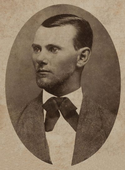 Retrato do bandido Jesse James (1847-1882), (foto do gabinete) de American Photographer
