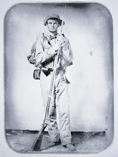 Soldado Thomas Taylor, Soldado Confederado do Exército (foto a p/b) de American Photographer