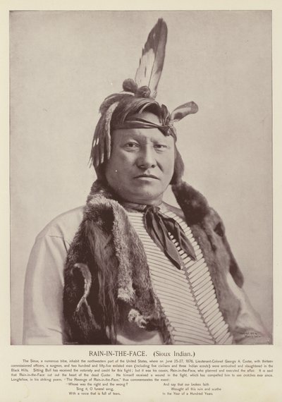 Rain-in-the-Face, índio Sioux de American Photographer