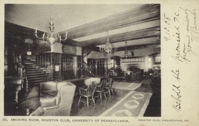 Quarto para fumantes, Houston Club, Universidade da Pensilvânia, Filadélfia de American Photographer