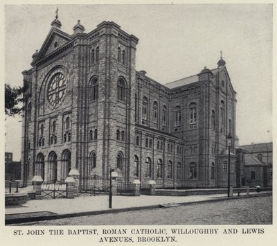 São João Batista, Willoughby Católico Romano e Lewis Avenues, Brooklyn (foto a p/b) de American Photographer