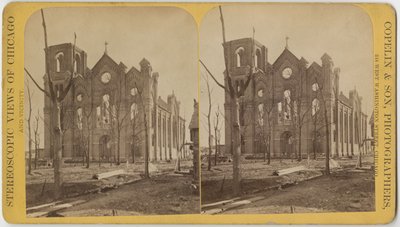 Igreja de St. Michaels após o incêndio de Chicago de 1871 de American Photographer