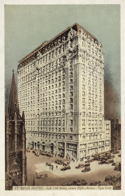 St Regis Hotel, East 55th Street e esquina da 5th Avenue, Nova Iorque, EUA (fotografia a cores) de American Photographer