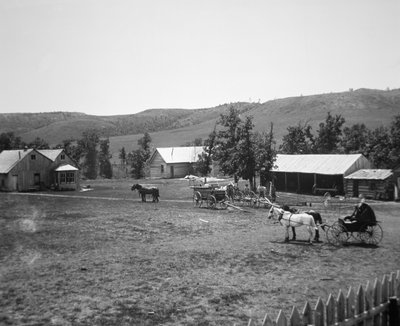 The Haylie Ranch, Crook County, Wyoming, c.1890 (foto a p/b) de American Photographer