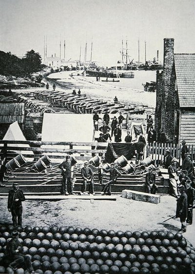 Depósito de munições do Exército da União em City Point, Virgínia de American Photographer