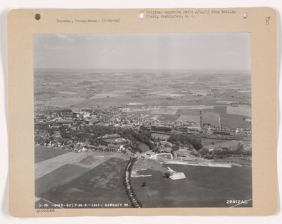 Vista de Hershey, Pennsylvania, 26 de Maio de 1931 (foto a p/b) de American Photographer