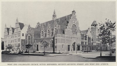 West End Collegiate Church, Dutch Reformed, Seventy-Seventh Street e West End Avenue (foto a p/b) de American Photographer