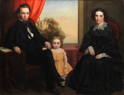 Um retrato de grupo familiar, c.1850 de American School
