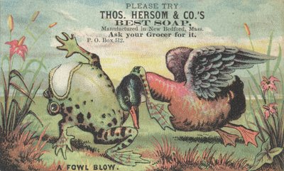 Um golpe de galinha, propaganda para Thos. Hersom & Cos Melhor Sabão, c.1880 de American School