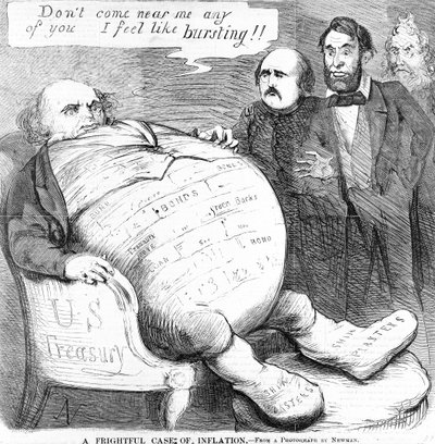 Um Caso Assustador de Inflação, c.1863 de American School