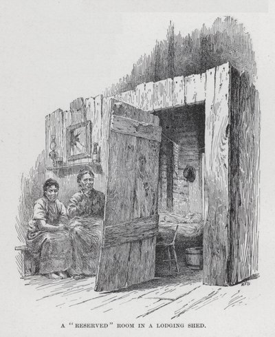 Um Quarto "Reservado" num Galpão de Alojamento (litho) de American School