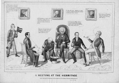 Uma reunião no Hermitage, publicada por HR Robinson, Nova York e Washington, c.1842-43 de American School
