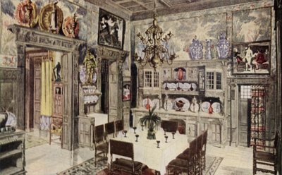 Um modelo de sala de jantar alemã (cor litho) de American School