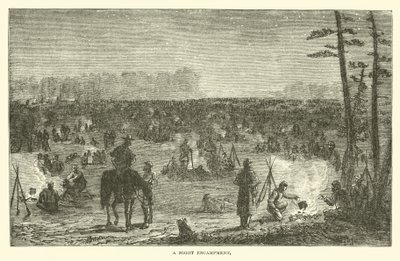 Um acampamento noturno, dezembro de 1862 de American School