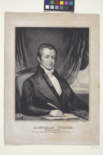 Adoniram Judson, Missionary To Burma (litografia) de American School