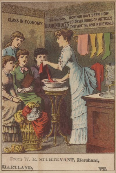 Anúncio para Corantes de Diamante (cor litho) de American School
