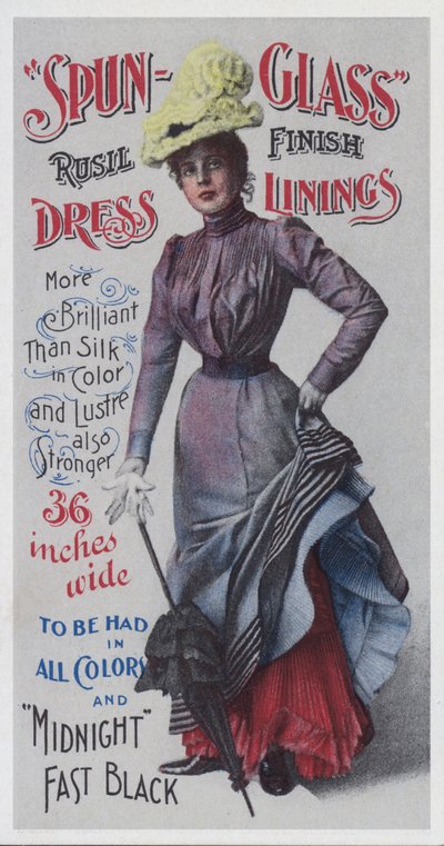 Anúncio para forros de vestido com acabamento rústico 