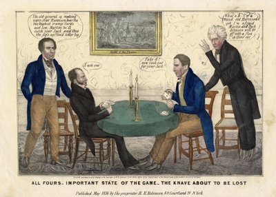 All fours: importante estado do jogo - o patife prestes a ser perdido, 1836 de American School