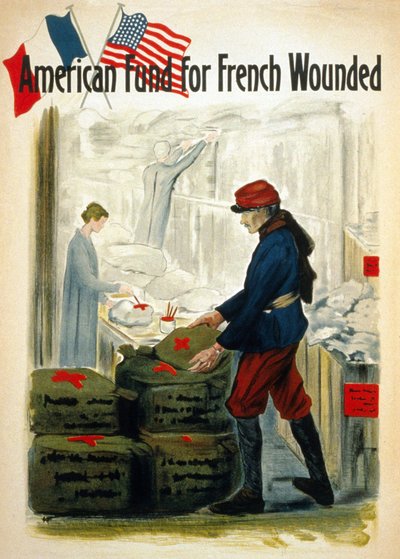 Fundos Americanos para os Feridos da Guerra Francesa - ca. 1917 de American School