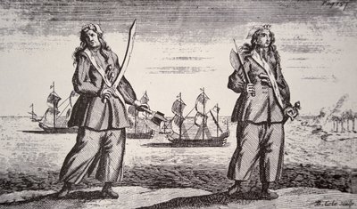 Anne Bonny e Mary Read (gravura) de American School