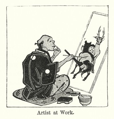 Artista a Trabalhar (gravura) de American School