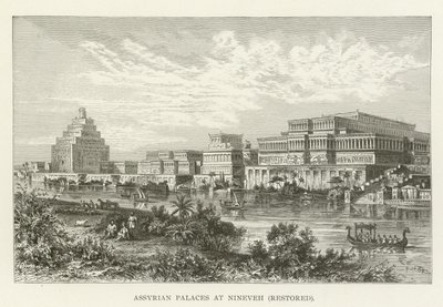 Palácios assírios em Nínive, restaurados de American School