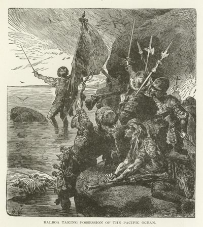 Balboa tomando posse do Oceano Pacífico de American School