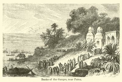 Bancos do Ganges, perto de Patna de American School