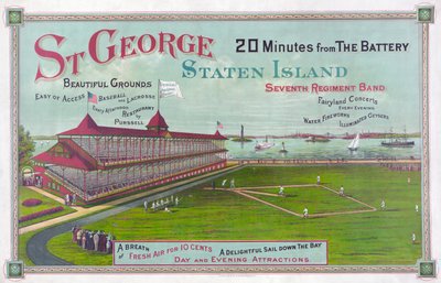 Campo de basebol em St. George Park, Staten Island de American School