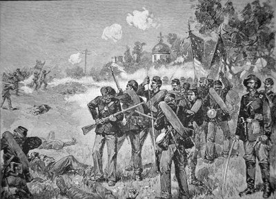 Batalha de Gettysburg, de perto no primeiro dia de American School